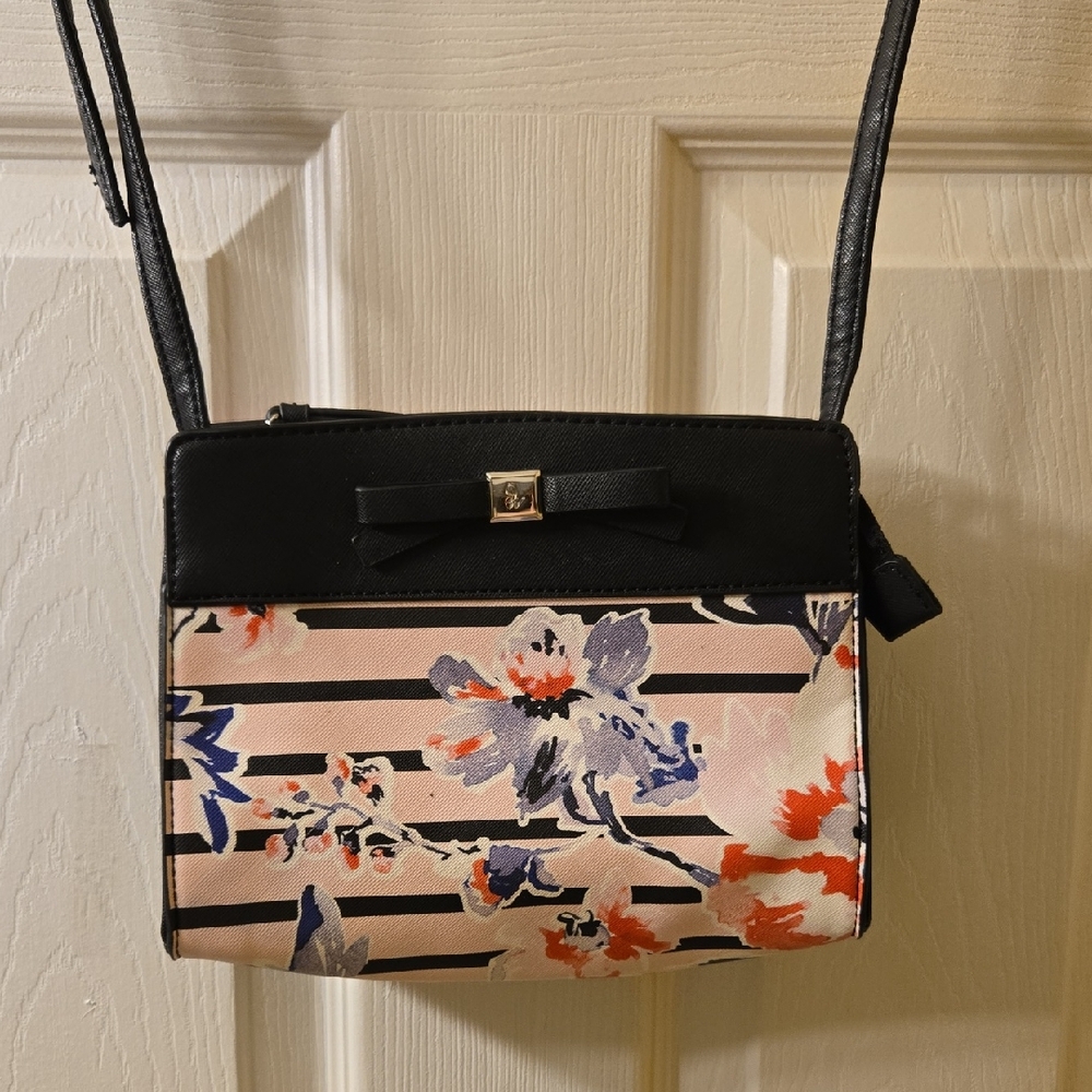 Floral Striped Crossbody Bag